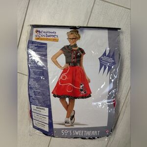 California Costumes 50's Sweetheart Kids Outfit - Red and Gray